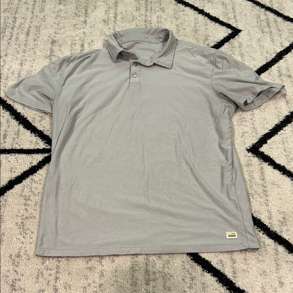 Vuori Heather Gray Polo Shirt
